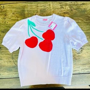 New with tags Kate Spade short sleeve sweater with Cherries